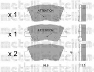 Комплект тормозных колодок METELLI 22-0886-1