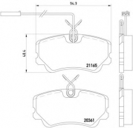 Комплект тормозных колодок PAGID T5068