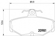 Комплект тормозных колодок PAGID T5006