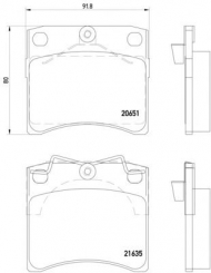 Комплект тормозных колодок PAGID T5115