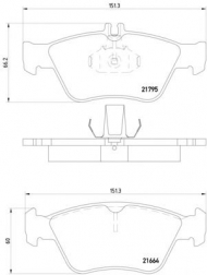 Комплект тормозных колодок PAGID T1091