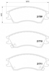 Комплект тормозных колодок PAGID T3030