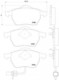 Комплект тормозных колодок PAGID T1194