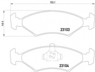 Комплект тормозных колодок PAGID T1141