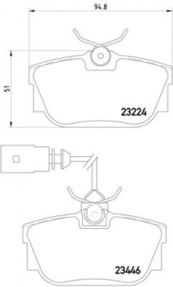 Комплект тормозных колодок PAGID T5137