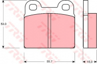 Комплект тормозных колодок TRW GDB102