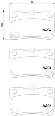 Комплект тормозных колодок PAGID T1903