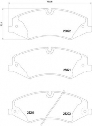 Комплект тормозных колодок PAGID T2012