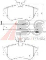 Комплект тормозных колодок A.B.S. 37019