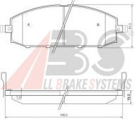 Комплект тормозных колодок A.B.S. 37084 OE