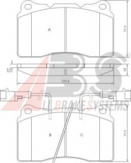 Комплект тормозных колодок A.B.S. 37106 OE