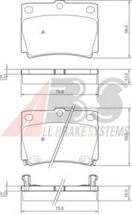 Комплект тормозных колодок A.B.S. 37284 OE