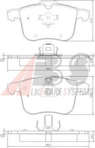 Комплект тормозных колодок A.B.S. 37389 OE
