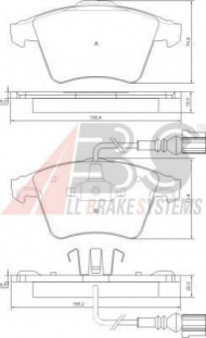 Комплект тормозных колодок A.B.S. 37415 OE