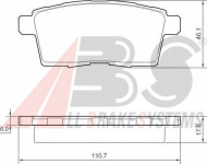 Комплект тормозных колодок A.B.S. 37644