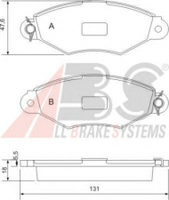 Комплект тормозных колодок A.B.S. P 56 038
