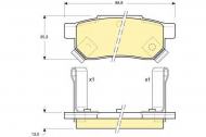 Комплект тормозных колодок GIRLING 6104999