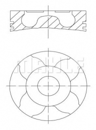 Поршень MAHLE ORIGINAL 229 14 10