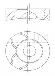Поршень MAHLE ORIGINAL 038 63 00