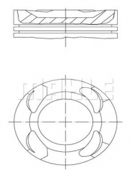Поршень MAHLE ORIGINAL 627 31 00