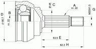 Шарнирный комплект OPEN PARTS CVJ5158.10