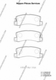 Комплект тормозных колодок NPS T361A16