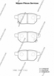 Комплект тормозных колодок NPS T361A34