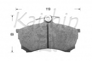 Комплект тормозных колодок KAISHIN D6102