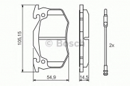 Комплект тормозных колодок BOSCH 0 986 466 346