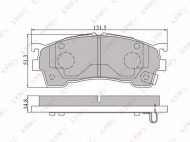 Комплект тормозных колодок LYNXauto BD-5101