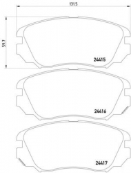 Комплект тормозных колодок HELLA PAGID 8DB 355 013-051