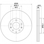 Тормозной диск HELLA PAGID 8DD 355 118-201