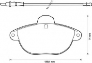 Комплект тормозных колодок BENDIX 571903B