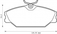 Комплект тормозных колодок BENDIX 573008B