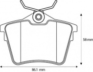 Комплект тормозных колодок BENDIX 573133B