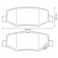 Комплект тормозных колодок BENDIX 573323B