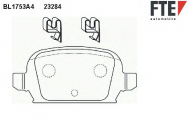 Комплект тормозных колодок FTE BL1753A4