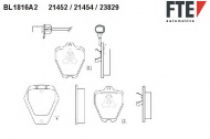 Комплект тормозных колодок FTE BL1816A2