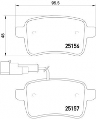 Комплект тормозных колодок MINTEX MDB3123
