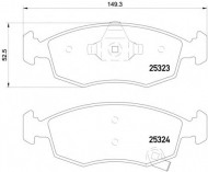 Комплект тормозных колодок MINTEX MDB3233