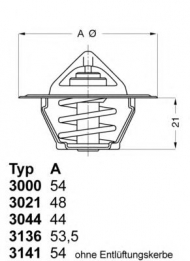 Термостат WAHLER 3021.88D50