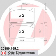 Комплект тормозных колодок ZIMMERMANN 20380.155.2