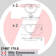 Комплект тормозных колодок ZIMMERMANN 21487.170.9