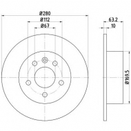 Тормозной диск HELLA 8DD 355 104-531