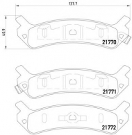 Комплект тормозных колодок HELLA 8DB 355 016-901
