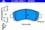 Комплект тормозных колодок ATE 13.0460-5895.2
