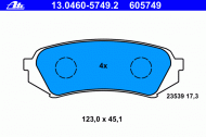 Комплект тормозных колодок ATE 13.0460-5749.2