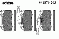 Комплект тормозных колодок ICER 181879-203
