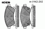 Комплект тормозных колодок ICER 181942-202
