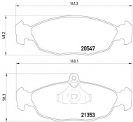 Комплект тормозных колодок PAGID T1045